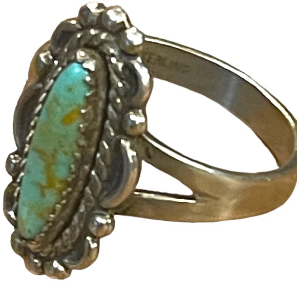 Vintage Sterling silver Bell Trading post Southwestern Turquoise  ring 925 - Picture 2 of 9